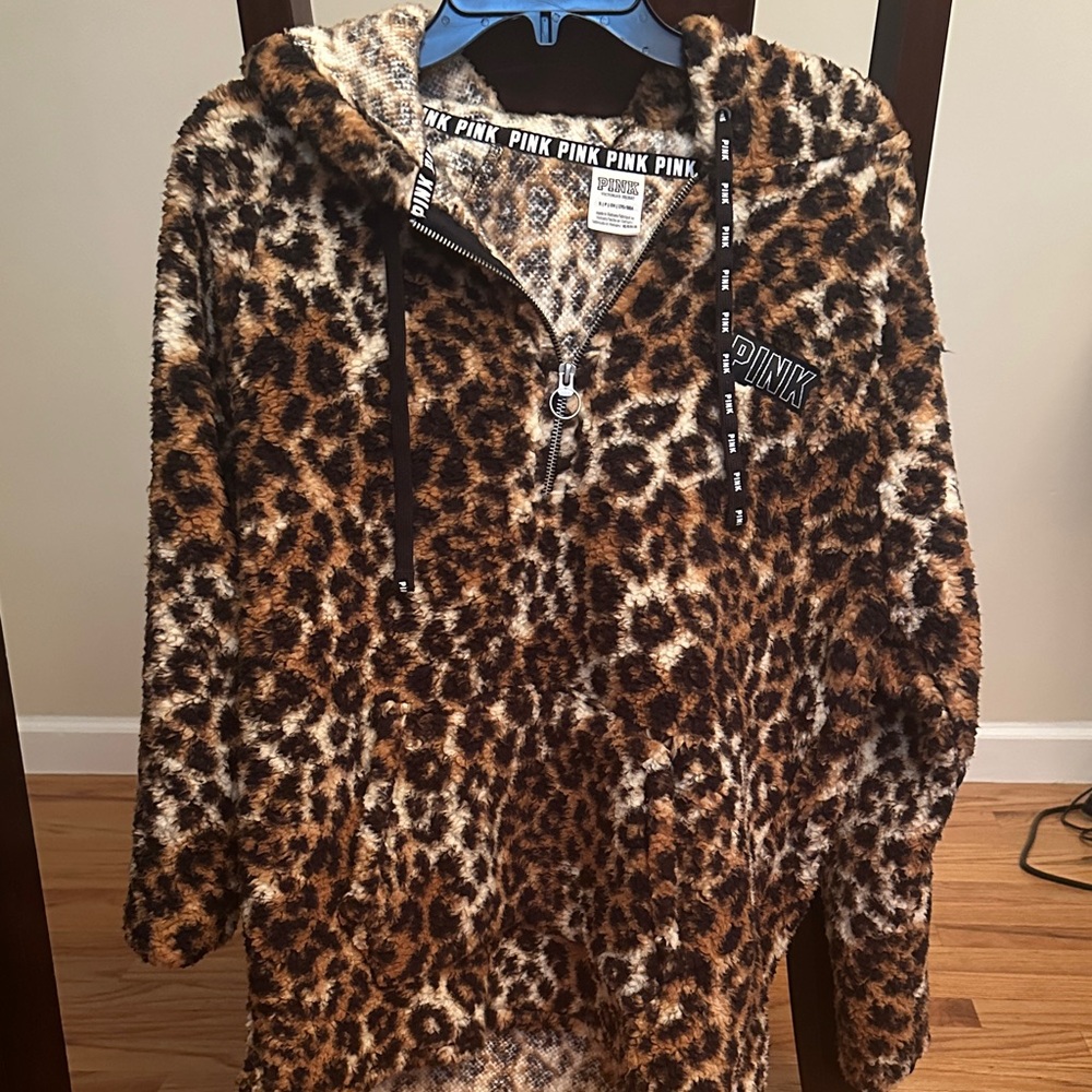 PINK Victoria's Secret Leopard Print Hoodie